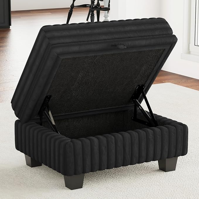 Belffin Corduroy Fabric Ottoman - Image 3