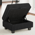 Belffin Corduroy Fabric Ottoman - Image 3