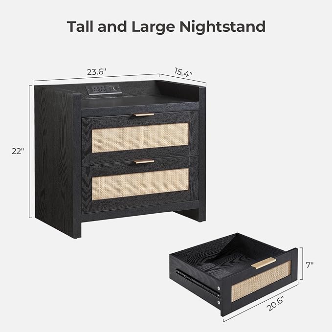 SICOTAS Night Stand Bedside Table - Image 2
