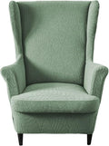 KRFOONN Stretch Wing Chair Slipcovers Jacquard 2 Piece Wingback Chair Covers by KRFOONN
