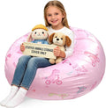 Lukeight Dinosaur Stuffed Animals Storage Bean Bag Chair Cover by Lukeight