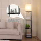 Gupuzm Floor Lamp with Shelves, Modern Square Standing Lamp with 3 Color - Image 4