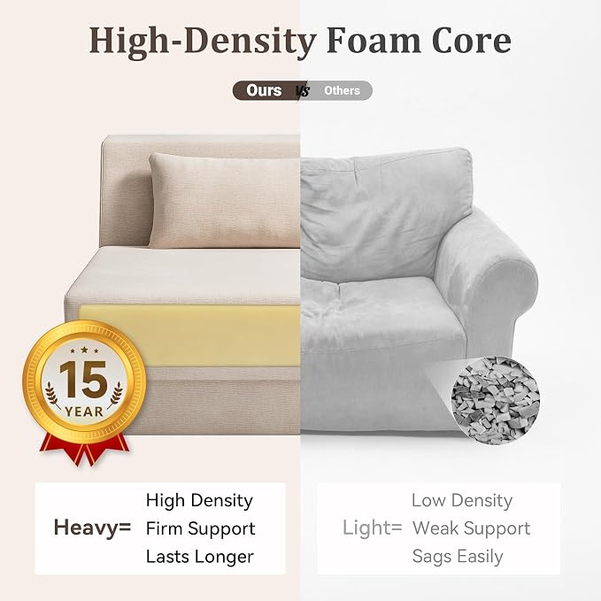 Fold Out Chair Bed, Folding Sofa Bed, 3 in 1 Convertible Sleeper Chair Bed - Image 7