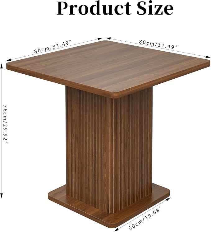 Small Square Dining Table for 2-4, 31.5 Inch Farmhouse Kitchen Table - Image 2