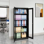 Display Cabinet with Glass Doors, Display Case Cabinet - Image 8