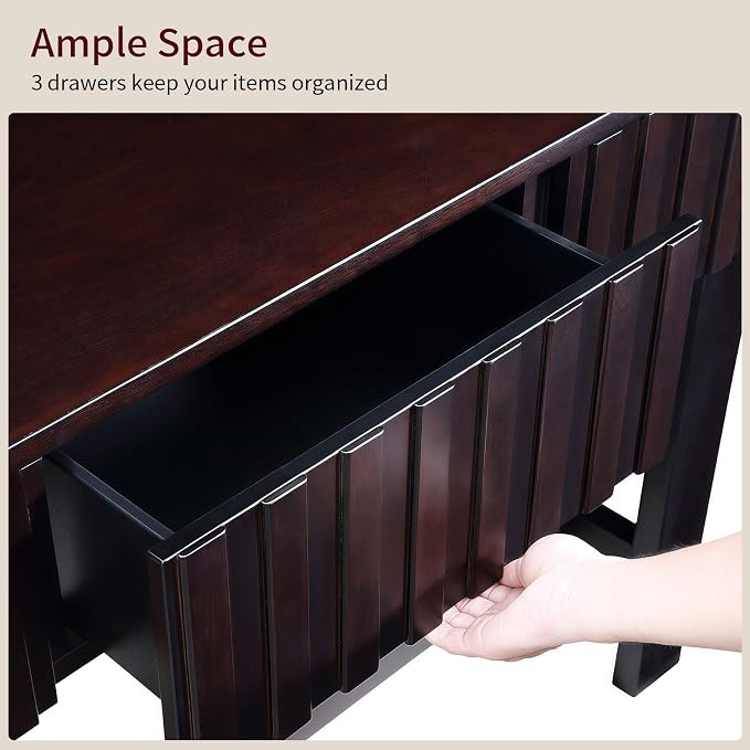 52" Solid Wood Console Table for Entryway, Modern Sofa Table Behind Couch - Image 6