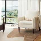 Mid Century Modern Accent Chair, Chenille Fabric Armchair - Image 6