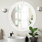 Tanmicoshomy Round Wall Mirror 24 Inch, Circle Mosaic Mirror - Image 5