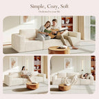 Vesgantti 119" Modular Sectional Sofa, Corduroy Cloud Couch - Image 3