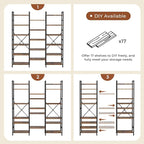 SUPERJARE Triple Bookshelf, Bookcase - Image 5