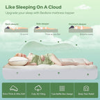 BEDLORE Twin XL Mattress Topper Viscose Derived from Bamboo, Thick Pillow Top - Image 4