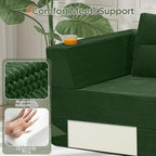 COMAX Futon Sofa Bed 3 Seater, 4 in 1 Folding Boneless Sleeper Corduroy Couch - Image 7