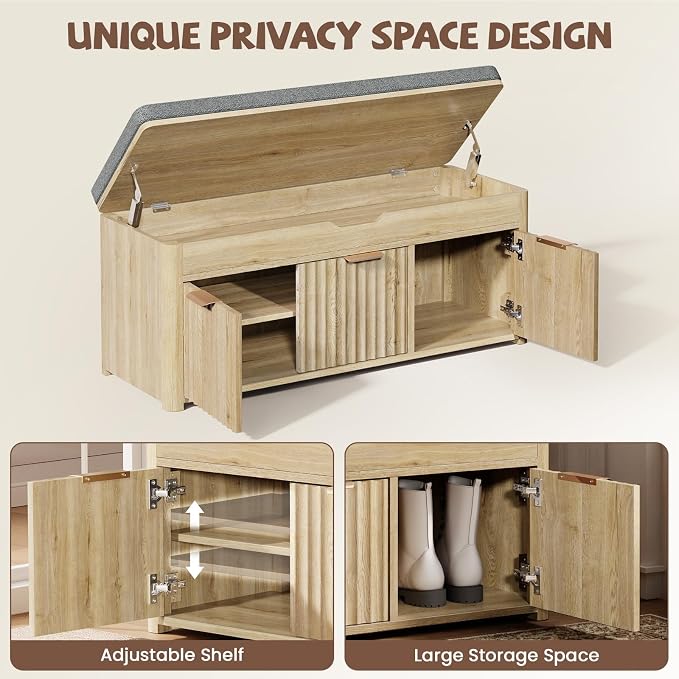 Shoe Bench with Storage - Image 4