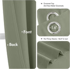 MIULEE Blackout Curtains for Bedroom 2 Panels 40 x 54 Inch Long Sage | Thermal - Image 4