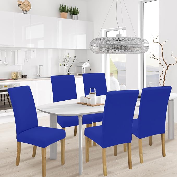 BIETYONE Stretch Dining Chair Covers Set of 6, Soft Removable Washable Kitchen - Image 2