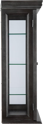 Design Toscano Country Tuscan Hardwood Wall Curio Cabinet: Ebony Black Finish - Image 4