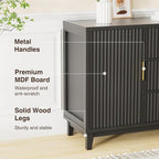 47.2" W Storage Cabinet with 3 Drawers, Fluted Buffet Cabinet with Storage - Image 5