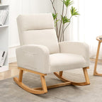 HCHAIRH Rocking Chair Nursery, Upholstered Nursing Rocker Chairs by HCHAIRH