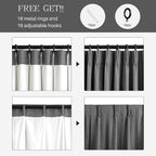 Pinch Pleated Linen Curtains 100% Blackout 84 Inches Long - Image 3