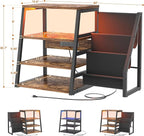 AV Media Stand with Outlets, Stereo Stands and Racks with Vinyl Storage - Image 3