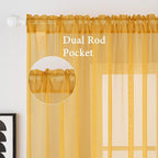 MIULEE 2 Panels Fall Sheer Curtains - Image 2