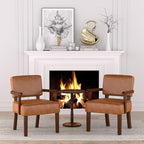 FAGAGA Accent Chair, PU Leather Living Room Chairs Oversize - Image 4