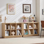Joaxswe 6 Cube Storage Book Shelf, Floor Standing 2-Tier Wooden Bookshelf - Image 5