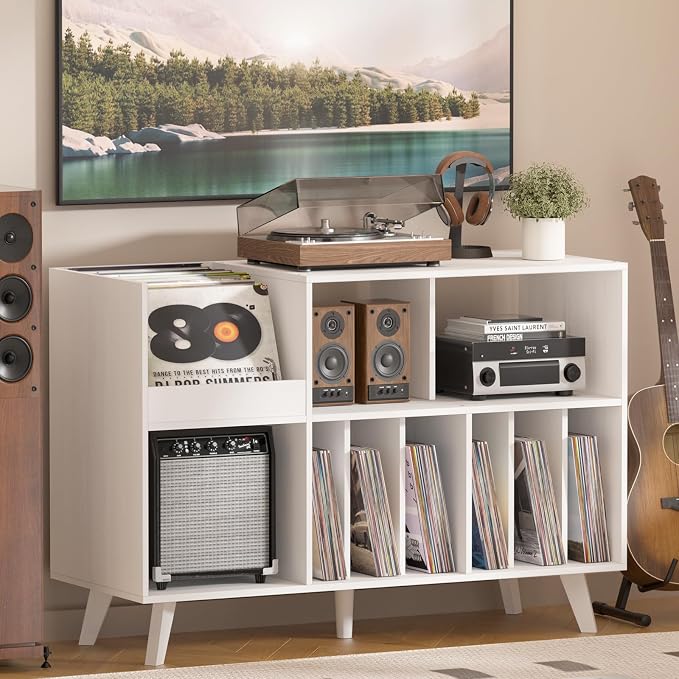 LELELINKY Large 48'' Record Player Stand by LELELINKY