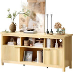 VINGLI 58" Fluted TV Stand for TVs up to 70", Modern TV Stand - Image 7