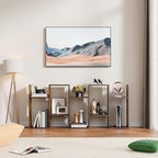 Cozy Castle Set of 2 Geometric Bookcase, S-Shaped Modern Bookshelf, Room - Image 5