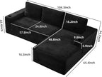 104" L Shaped Boneless Sectional Couches - Image 2