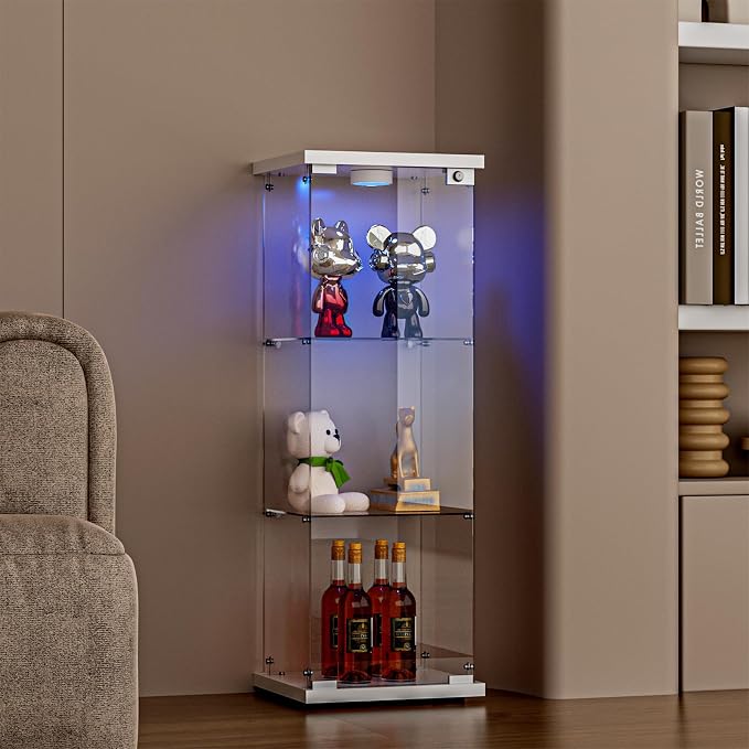 FANYUSHOW 3-Shelf Glass Display Cabinet - Image 5