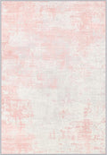 2x3 Washable Entryway Rug: Modern Abstract Soft Carpet Pink White | by FXRHLP