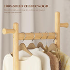 Solid Wood Coat Rack Freestanding Clothing Rack - Image 2