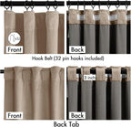 MIULEE Velvet Curtains 50W x 90L 2 Panels Camel Beige Blackout Curtains | - Image 3