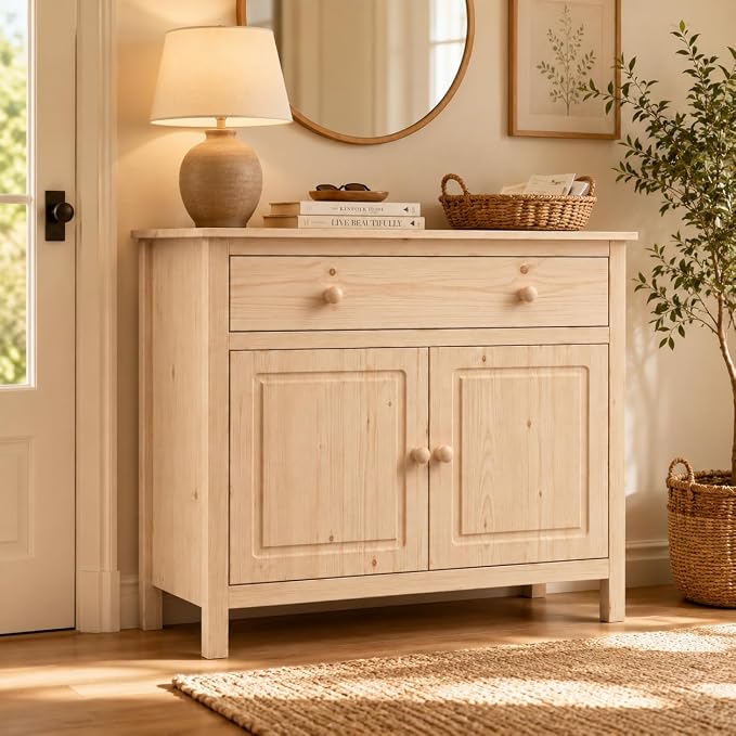 From the Tree Furniture 44" Wide Solid Pine Shaker Sideboard Buffet Cabinet — 2 by FromTheTreeFurniture