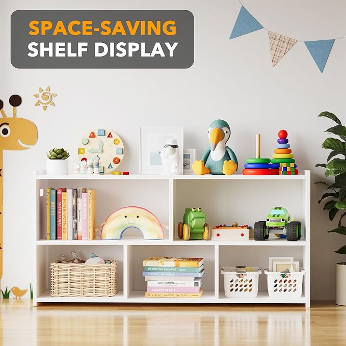 SpaceAid 5-Compartment Bookshelf, Montessori Bookcase - Image 5