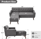 Kingfun L Shaped Couch, Sectional Couches, 3 Seater Sofas - Image 2