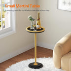 HOOBRO Small Round Side Table, Drink Table, Coffee Martini Table - Image 6