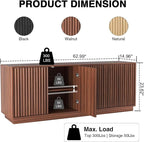63'' Fluted TV Stand for TVs up to 75'', Modern Media Console - Image 2