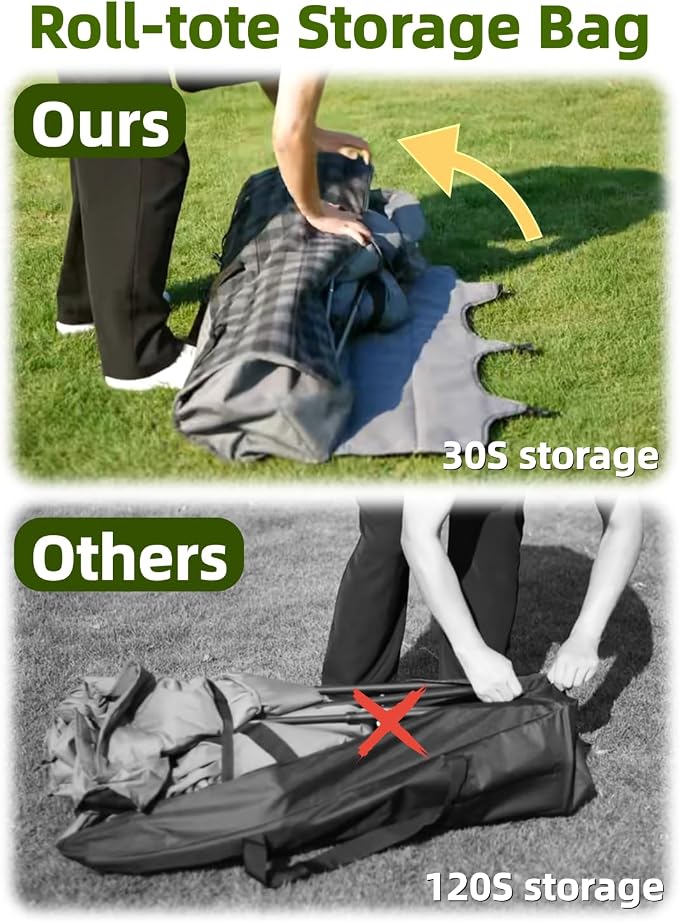 Double Camping Chair Padded Loveseat Camping Couch, Oversized 2 Person Camp - Image 8