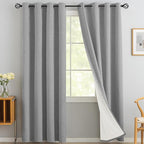 Yakamok Dove Grey Linen Textured Curtains 84 Inches Long by Yakamok