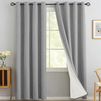 Yakamok Dove Grey Linen Textured Curtains 96 Inches Long by Yakamok