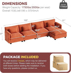 ELUCHANG Oversized 153" Modular Sectional Sofa, Comfy Cloud Couch, L Shaped - Image 2