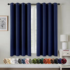 MIULEE Blackout Curtains for Bedroom 2 Panels 55 x 68 Inch Long Navy Blue | by MIULEE