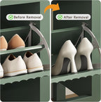 YOMILUVE Fluted Shoe Storage Cabinet - Image 6