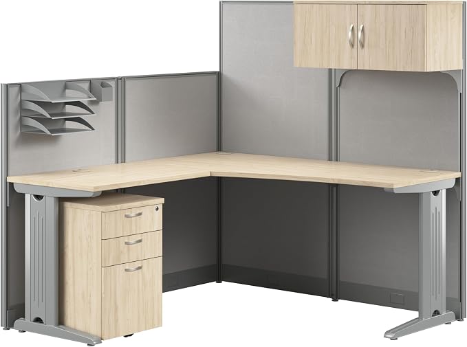Bush Business Furniture 65-inch L Shaped Cubicle Desk by BushBusinessFurniture