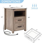 Sierra Night Stand, Rustic End Table - Image 2