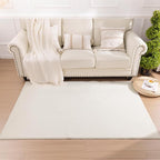 SHACOS Extra Soft 4x6 Faux Rabbit Fur Area Rugs - Image 4