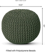 REDEARTH Round Hand Knitted Pouf - Image 3